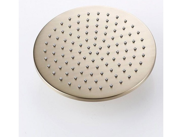 Okrągły podtynkowy zestaw prysznicowy szczotkowane złoto Kolor Złoty Kategoria Zestawy prysznicowe