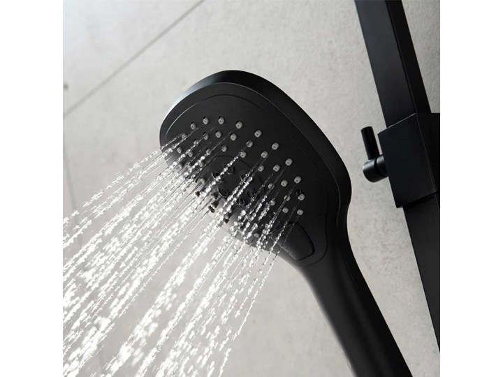 NOWOCZESNY CZARNY NATYNKOWY ZESTAW PRYSZNICOWY Kategoria Zestawy prysznicowe