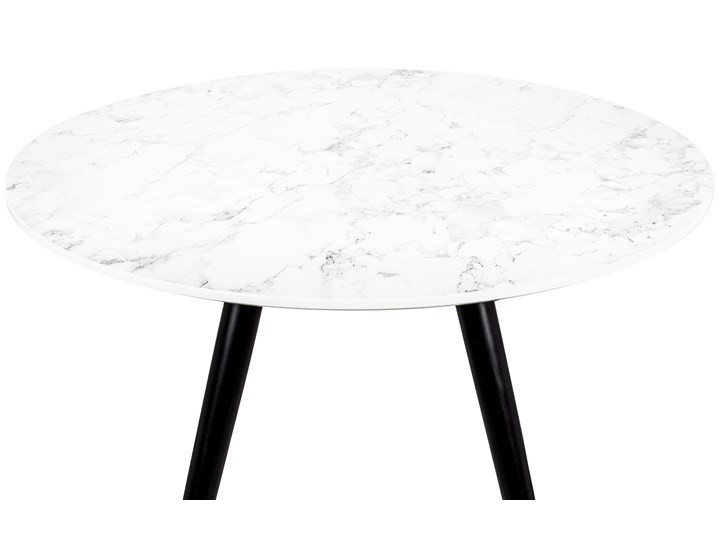 Okrągły stół do jadalni z marmurowym blatem Padrino 90 Stal Wysokość 90 cm Wysokość 76 cm Płyta MDF Pomieszczenie Stoły do jadalni Kategoria Stoły kuchenne