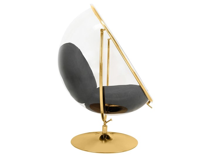 Fotel Bubble Stand 2 Gold Velvet Szerokość 115 cm Tkanina Fotel obrotowy Kolor Złoty
