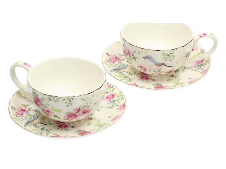 Zestaw filiżanek Spring Garden 2szt., 11 x 8 x 5 cm Filiżanka do kawy Filiżanka ze spodkiem Filiżanka do herbaty Porcelana Kategoria Filiżanki