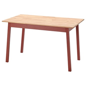 IKEA PINNTORP Stół, Bejca jasnobrązowa/czerwona bejca, 125x75 cm