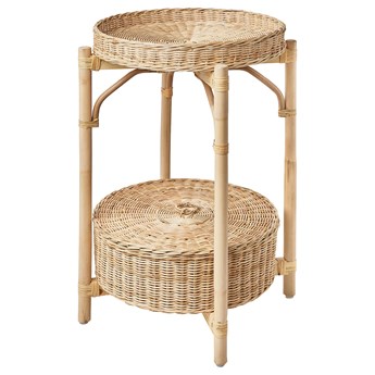 IKEA TOLKNING Stolik nocny, wykonano ręcznie, 52 cm