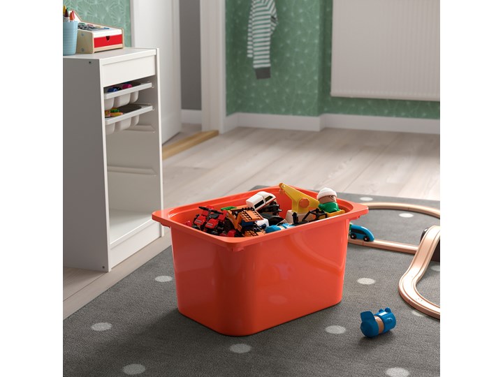 IKEA TROFAST Pojemnik, Pomarańczowy, 42x30x23 cm Tworzywo sztuczne Kategoria Pudełka do przechowywania