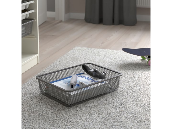 IKEA TROFAST Siatkowe pudełko, Ciemnoszary, 42x30x10 cm Pudełka Kategoria Pudełka do przechowywania
