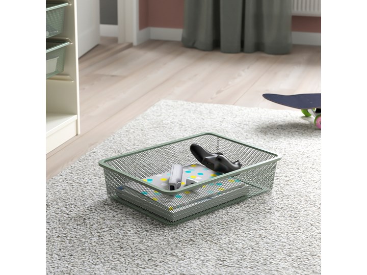 IKEA TROFAST Siatkowe pudełko, Jasny zielonoszary, 42x30x10 cm Pudełka Kategoria Pudełka do przechowywania