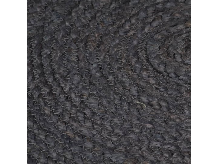 vidaXL Ręcznie wykonany dywan z juty, okrągły, 90 cm, ciemnoszary Juta 90x90 cm Dywany Dywany sznurkowe Pomieszczenie Salon