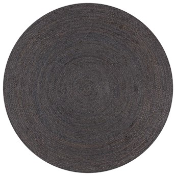 vidaXL Ręcznie wykonany dywan z juty, okrągły, 150 cm, ciemnoszary