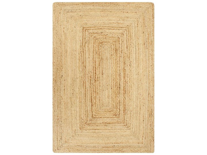 vidaXL Ręcznie wykonany dywan, juta, naturalny, 120x180 cm Dywany Prostokątny Dywany sznurkowe Pomieszczenie Przedpokój Kolor Beżowy