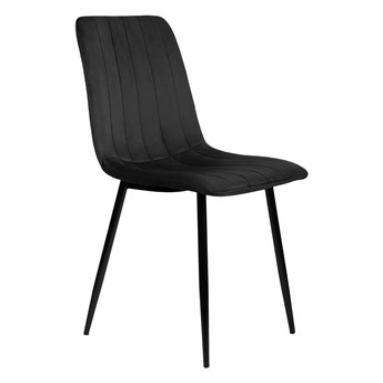 Krzesło Welurowe LAROSA czarne