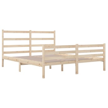 vidaXL Rama łóżka, lite drewno sosnowe, 150x200 cm, King Size