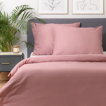 Pościel VELISE bawełniana brudny róż 160x200 cm - Homla