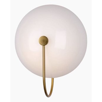 Monica • kinkiet nowoczesny minimalistyczny Ø25 biało-złoty