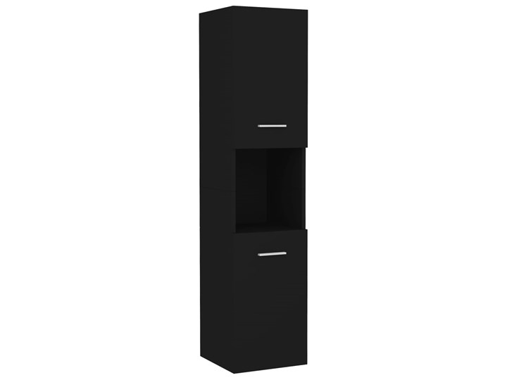 vidaXL 804998  Bathroom Cabinet Black 30x30x130 cm Engineered Wood Pionowe Płyta MDF Słupek Płyta stolarska Wiszące Kategoria Szafki stojące