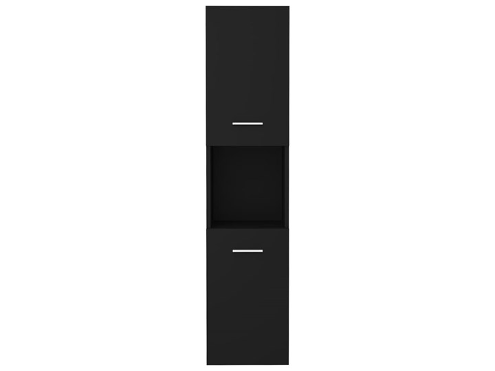 vidaXL 804998 Bathroom Cabinet Black 30x30x130 cm Engineered Wood Płyta stolarska Słupek Pionowe Wiszące Płyta MDF Styl Nowoczesny