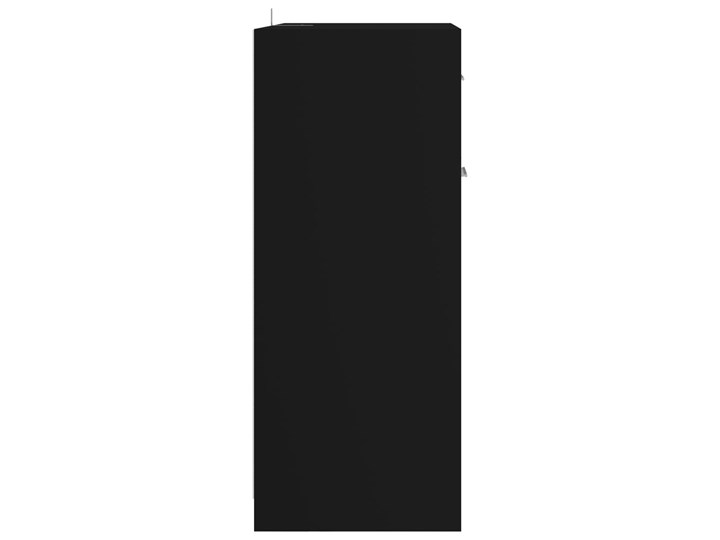 vidaXL Szafka łazienkowa, czarna, 60x33x80 cm, płyta wiórowa Płyta stolarska Głębokość 33 cm Pionowe Szerokość 60 cm Płyta MDF Komoda Stojące Kolor Czarny