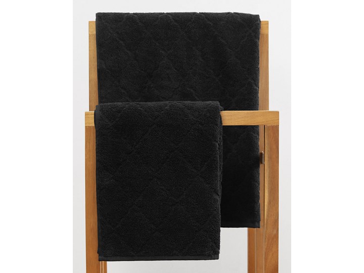 Ręcznik SAMINE z marokańską koniczyną czarny 70x130 cm - Homla