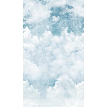 Tapeta ścienna Grandeco One roll One motif - A42501 Blue Clouds