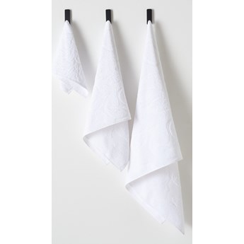 Sinsay - Ręcznik bawełniany we wzory - Biały
