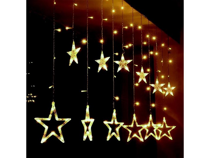 Brilagi - LED Zasłona bożonarodzeniowa 77xLED/3xAA/USB 1,8m ciepła biel Gwiazdy Sople i kurtyny Kategoria