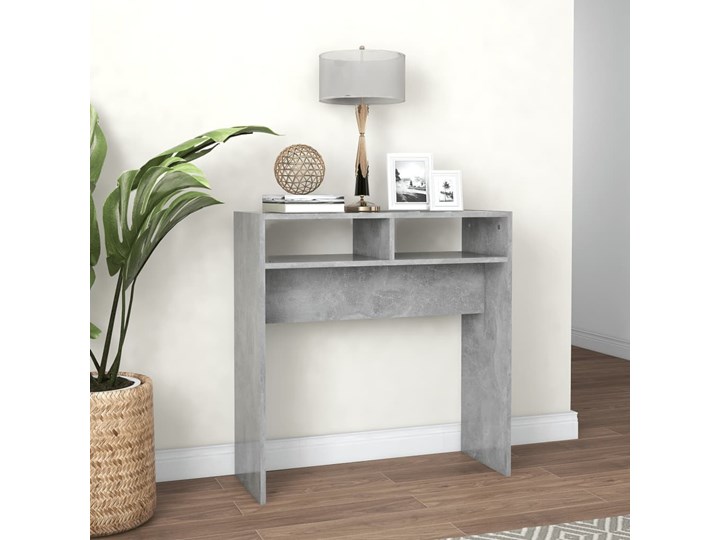 vidaXL Stolik konsolowy, szarość betonu, 78x30x80 cm, płyta wiórowa Szerokość 78 cm Głębokość 30 cm Pomieszczenie Salon