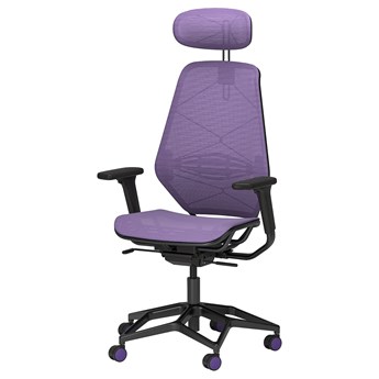 IKEA STYRSPEL Krzesło gamingowe/biurowe, Fiolet/czarny, Głębokość: 69 cm