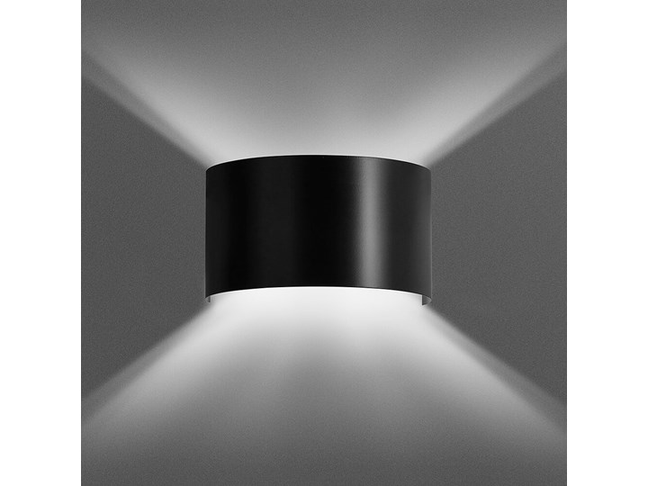 FOLD BLACK 950/2 kinkiet na ścianę półokrągły czarny ciekawy efekt świetlny Kategoria Lampy ścienne Metal Kinkiet LED Styl Nowoczesny