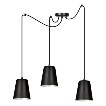 LINK 3 BLACK-WHITE 454/3 wisząca lampa sufitowa klosz czarny biały środek