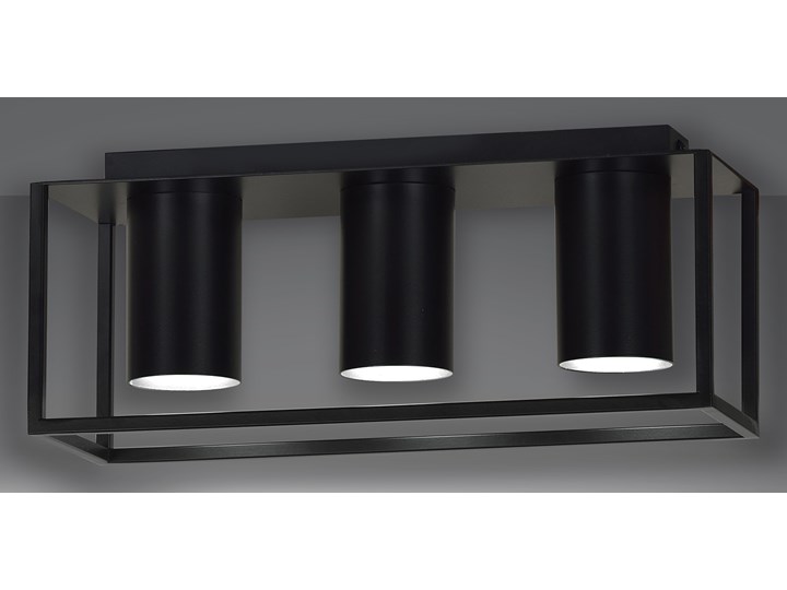 TIPER 3 BLACK 975/3 spot halogen plafon sufitowy LED czarny najnowszy design Lampa designerska Prostokątne Okrągłe Metal Styl Nowoczesny