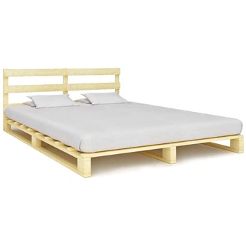 Drewniane łóżko z zagłówkiem - Relli 160 x 200 cm