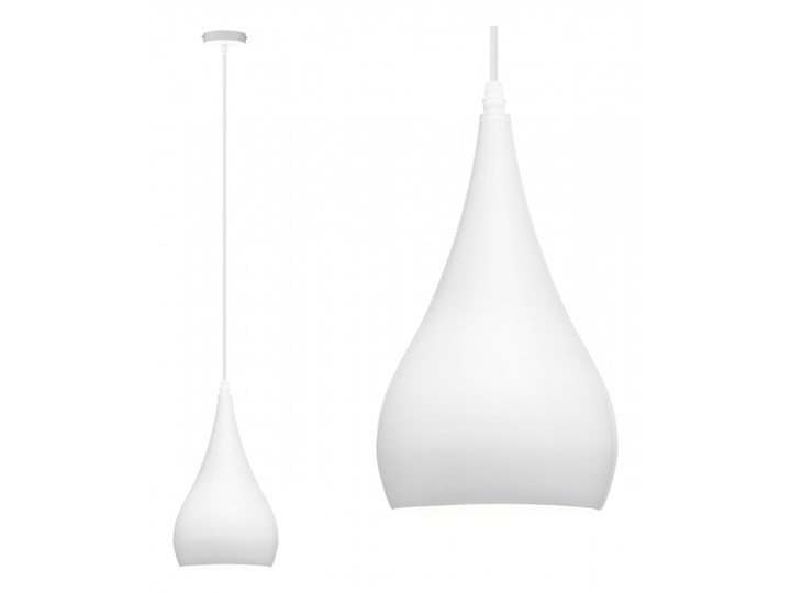 LAMPA SUFITOWA WISZĄCA NOWOCZESNA BIAŁA ALUMINIUM Lampa z kloszem Styl Nowoczesny