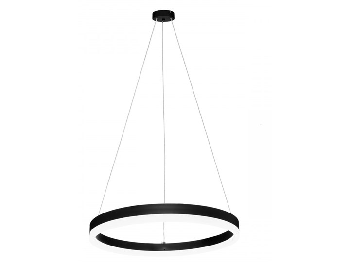 LAMPA SUFITOWA WISZĄCA RINGES CZARNA NOWOCZESNA Metal Tworzywo sztuczne Styl Nowoczesny