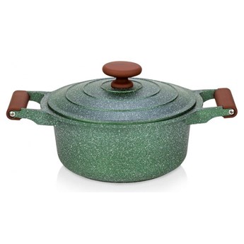Garnek granitowy z pokrywką omega 20 cm 2,6 l kod: O-10-255-030