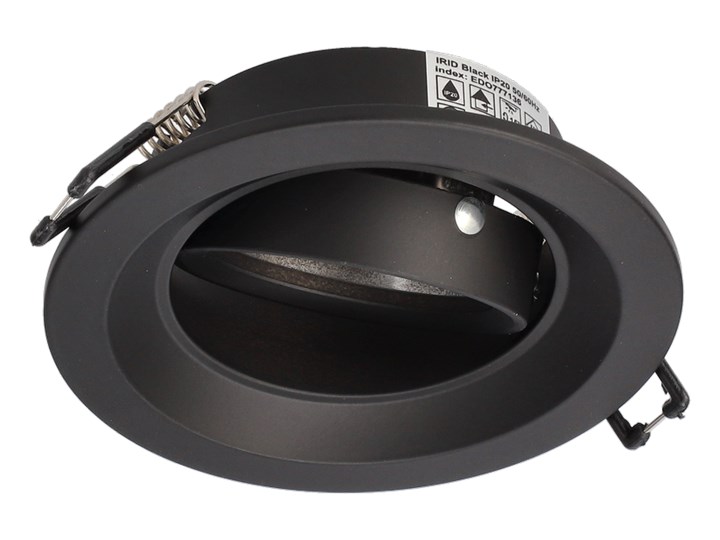 Oczko sufitowe wpuszczane IRID Black IP20 okrągła czarna EDO777136 EDO Oprawa stropowa Oprawa dekoracyjna Okrągłe Oprawa wpuszczana Kolor Czarny