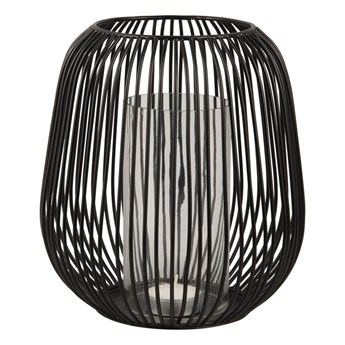 Czarny lampion stołowy PT LIVING Lantern, wys. 21 cm