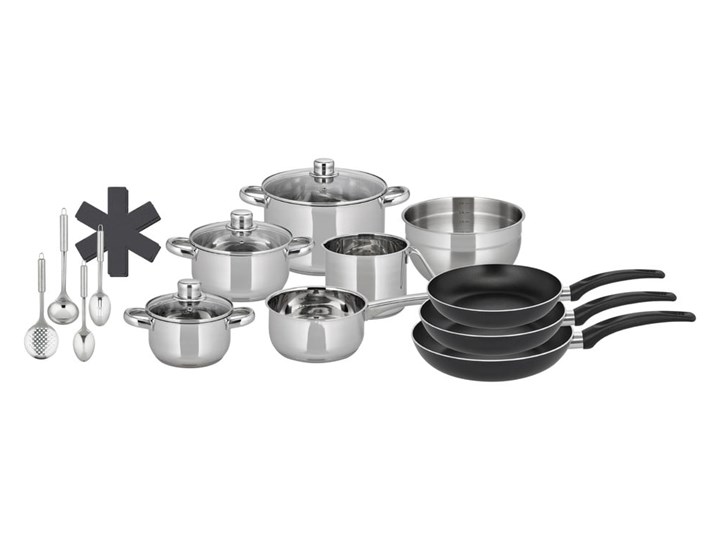 15-częściowy zestaw garnków i akcesoriów kuchennych ELO Prima Cucina Stal nierdzewna Kategoria Zestawy garnków i patelni Aluminium Kolor Srebrny