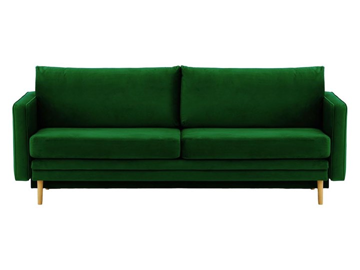 Sofa rozkładana z pojemnikiem na pościel Lioni Wersalka Głębokość 98 cm Kolor Zielony Szerokość 222 cm Typ Gładkie