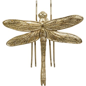 Dekoracja ścienna Dragonfly 17x17 cm ważka złota