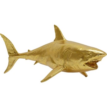 Dekoracja stojąca Shark Henry 106x42 cm złota