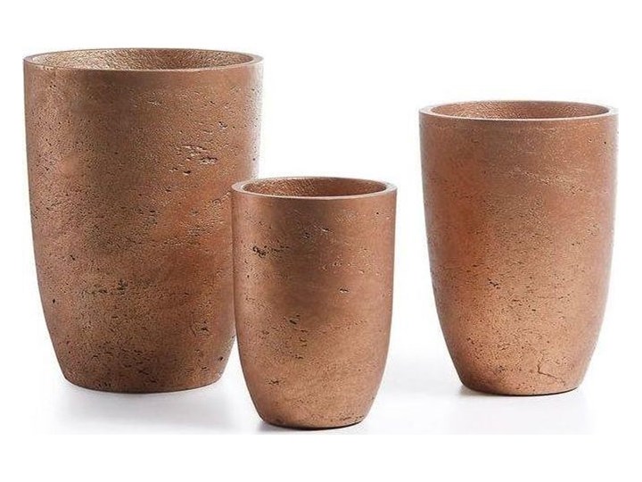 Donice miedziane (3-set) Cement Kolor Miedziany