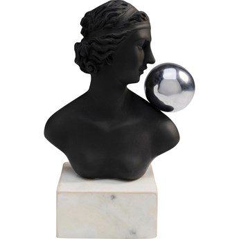 Figurka dekoracyjna Busto Girl 18x24 cm czarna