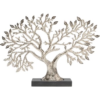 Figurka dekoracyjna srebrna drzewo 39x7 cm