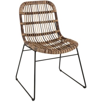 Krzesło ogrodowe rattanowe 60x84 cm naturalne