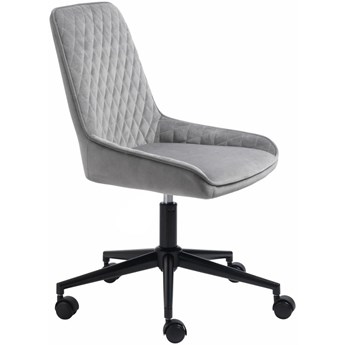 Krzesło biurowe Milton 60x81-91 cm welur szare - nogi czarne