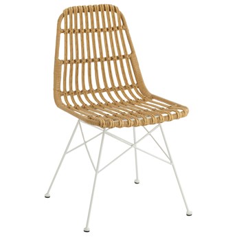 Krzesło ogrodowe Rachel 47x86 cm naturalne - nogi białe