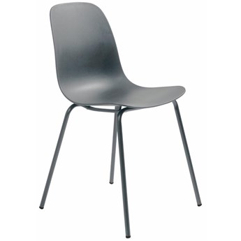Krzesło z siedziskiem z tworzywa sztucznego 44x84 cm szare