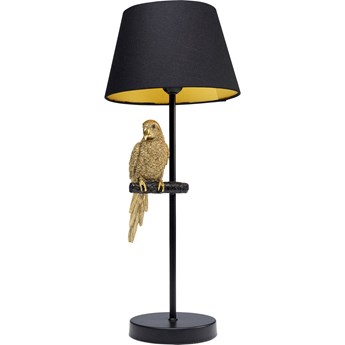 Lampa stołowa Animal Parrot Ø23x56 cm czarno-złota