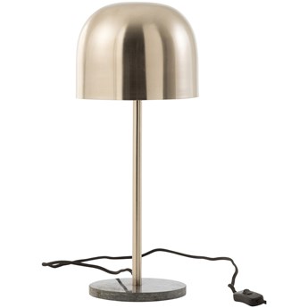 Lampa stołowa metalowa srebrna Ø21x46 cm