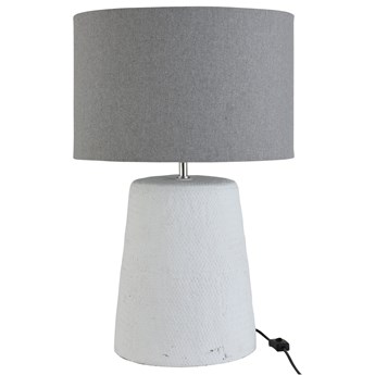 Lampa stołowa LED betonowa biała Ø42x64 cm