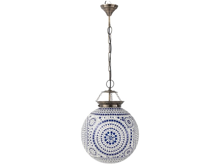 Lampa wisząca Eki Mosai A Ø35 cm biało-niebieska